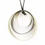 Bijoux - Pendentif 3 rubans en corne blonde et noire - L INDOCHINEUR X RIVÊT