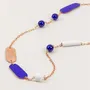 Jewelry - Hammered copper necklace with blue and white lacquer - L INDOCHINEUR X RIVÊT