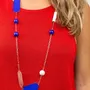 Jewelry - Hammered copper necklace with blue and white lacquer - L INDOCHINEUR X RIVÊT