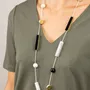 Jewelry - Long stone & brass necklace - L INDOCHINEUR X RIVÊT