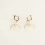 Jewelry - Feve brass hoop earrings in blond horn - Marbled blond horn - L INDOCHINEUR X RIVÊT