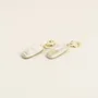 Jewelry - Plaque brass hoop earrings in blond horn - Marbled blond horn - L INDOCHINEUR X RIVÊT