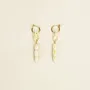 Jewelry - Quille brass hoops in blond horn - Small hoops - Marbled blond horn - L INDOCHINEUR X RIVÊT