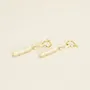 Jewelry - Quille brass hoops in blond horn - Small hoops - Marbled blond horn - L INDOCHINEUR X RIVÊT