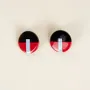 Bijoux - Boucles d'oreilles Sinh Nhat 4 en sabot avec laque bicolore - Motif - L INDOCHINEUR X RIVÊT