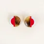Jewelry - Earrings Sinh Nhat 5 in hoof with two-tone lacquer - Clips - Pattern - L INDOCHINEUR X RIVÊT