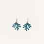 Jewelry - Coral earrings in emerald green lacquer - Hooks - Lime lacquer - L INDOCHINEUR X RIVÊT