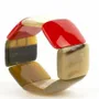 Bracelets - Bracelet articulé 8 grosses pièces en corne blonde - L INDOCHINEUR X RIVÊT