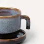 Plats et saladiers - Grandes tasses café Hoa Bien bleu, 180ml, avec soucoupe (vendu par 4) - L INDOCHINEUR X RIVÊT