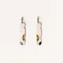 Bijoux - Créoles 70 Nymphe en corne blonde et laque Orange - Laque jeu Or - L INDOCHINEUR X RIVÊT