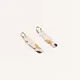Bijoux - Créoles 70 Nymphe en corne blonde et laque Orange - Laque jeu Or - L INDOCHINEUR X RIVÊT