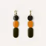 Jewelry - Totem hoop earrings 70 in blond horn and orange lacquer - Gold - L INDOCHINEUR X RIVÊT