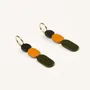 Jewelry - Totem hoop earrings 70 in blond horn and orange lacquer - Gold - L INDOCHINEUR X RIVÊT
