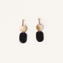 Jewelry - Mini hoop earrings in blond horn and burgundy lacquer - Orange - L INDOCHINEUR X RIVÊT