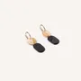 Jewelry - Mini hoop earrings in blond horn and burgundy lacquer - Orange - L INDOCHINEUR X RIVÊT