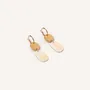 Jewelry - Mini Totem hoop earrings in blond horn and burgundy lacquer - Gold - L INDOCHINEUR X RIVÊT