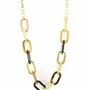 Jewelry - Necklace with oval and round rings in blond horn - L INDOCHINEUR X RIVÊT