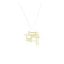 Jewelry - Chain pendant, checkerboard with raw edge, in blond horn - L INDOCHINEUR X RIVÊT