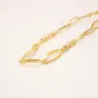 Bijoux - Sautoir anneaux fins ronds et ovales en corne blonde - L INDOCHINEUR X RIVÊT