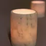 Candlesticks and candle holders - Large round tealight holder in white marble - L INDOCHINEUR X RIVÊT