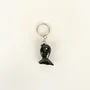 Leather goods - Round fish key ring in plain black horn (set of 4) - L INDOCHINEUR X RIVÊT