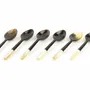 Couverts de service - Set de 6 cuillères à café nacre escargot et corne - L INDOCHINEUR X RIVÊT