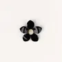 Brooches - Two-tone flower brooch in plain black horn - L INDOCHINEUR X RIVÊT