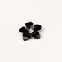 Brooches - Two-tone flower brooch in plain black horn - L INDOCHINEUR X RIVÊT