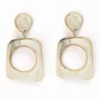 Jewelry - Porthole earrings in white horn - Clips - Marbled blond horn - L INDOCHINEUR X RIVÊT