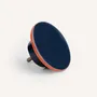 Artistic hardware - Straight-edge wall hook, midnight blue and orange-red lacquer, size L - L INDOCHINEUR X RIVÊT