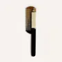 Accessoires cheveux - Peigne manche démêlant en corne noire marbrée et laque ivoire trait - L INDOCHINEUR X RIVÊT