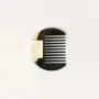 Hair accessories - Afro comb, marbled black horn, ivory line lacquer - L INDOCHINEUR X RIVÊT