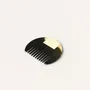 Hair accessories - Afro comb, marbled black horn, ivory line lacquer - L INDOCHINEUR X RIVÊT