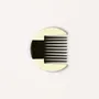 Accessoires cheveux - Peigne Afro en corne noire marbrée, laque ivoire extérieure - L INDOCHINEUR X RIVÊT