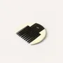 Accessoires cheveux - Peigne Afro en corne noire marbrée, laque ivoire extérieure - L INDOCHINEUR X RIVÊT