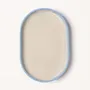 Plateaux - Set de 2 plateaux ovales 45x28 - 40x25 Bleu ciel/Gris, Gris/Bleu ciel - L INDOCHINEUR X RIVÊT