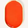 Trays - Set of 2 oval trays 45 X 28 - 40 X 25 Orange/Sand and Sand/Orange - L INDOCHINEUR X RIVÊT