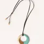 Jewelry - Small irregular ring pendant in water green lacquer - L INDOCHINEUR X RIVÊT
