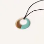 Jewelry - Small irregular ring pendant in water green lacquer - L INDOCHINEUR X RIVÊT