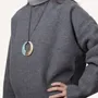 Jewelry - Small irregular ring pendant in water green lacquer - L INDOCHINEUR X RIVÊT