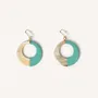 Jewelry - Ring earrings in water green lacquer - Hooks - L INDOCHINEUR X RIVÊT
