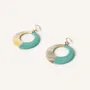 Jewelry - Ring earrings in water green lacquer - Hooks - L INDOCHINEUR X RIVÊT