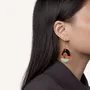 Bijoux - Boucles d'oreilles anneau laqué jaune et bleu - Laque Orange & vert - L INDOCHINEUR X RIVÊT