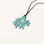 Jewelry - Large coral pendant in black horn, water green lacquer - L INDOCHINEUR X RIVÊT