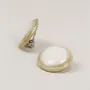 Jewelry - "Mont" earrings in blond horn - Studs - Mint lacquer - L INDOCHINEUR X RIVÊT