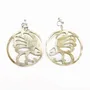 Jewelry - Round lace screw clip-on earring in African blond horn - Beige - L INDOCHINEUR X RIVÊT