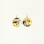Jewelry - Round lace earring in African black horn - Hooks - Marbled black horn - L INDOCHINEUR X RIVÊT