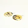 Jewelry - Round lace earring in African black horn - Hooks - Marbled black horn - L INDOCHINEUR X RIVÊT