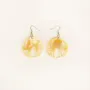 Jewelry - Cat earrings in blond horn - Hooks - Marbled blond horn - L INDOCHINEUR X RIVÊT