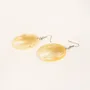 Jewelry - Cat earrings in blond horn - Hooks - Marbled blond horn - L INDOCHINEUR X RIVÊT